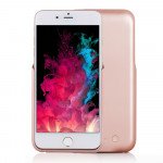 Wholesale iPhone 8 / 7 / 6s / 6 Dual Portable Power Charging Cover 5000 mAh (Rose Gold)